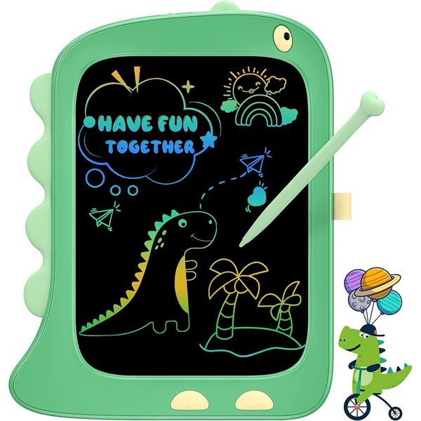 TEKFUN Kids Toys for 3 4 5 6 Year Old Boys Girls, 8.5inch LCD Writing Tablet Kids Drawing Tablet, Dinosaur Toys Drawing Pad for 3 4 5 6 Year Old Boy Girl Birthday Christmas Gifts (Green)