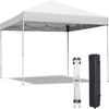 10 x 10 FT Pop Up Foldable Waterproof Canopy Tent Adjustable Height w/ Bag White