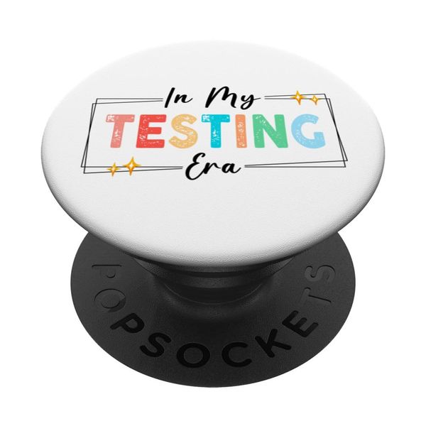 In My Testing Era Colorful Stars Fun PopSockets Adhesive PopGrip