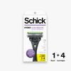 Schick Hydro Slim Head Sensitive Razor for Men — Razor for Men Sensitive Skin, Thin Razor with 4 Razor Blades
