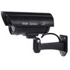 IR1100 Outdoor Black Security Camera Camera CCTV Dummy With Flashing LED with Screws