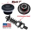 Black 1.00" & 2" Stud Pro Stainless Mini Push Button Latch Hood Pin