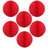 6-pack 5 Inch Red Honeycomb Balls