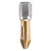 Trend Snappy No2 Pozi 25mm Insert Bits, 10-Pack, Titanium Nitride Coated, Enhanced Durability, Quick Release System Compatible, SNAP/IPZ2/10