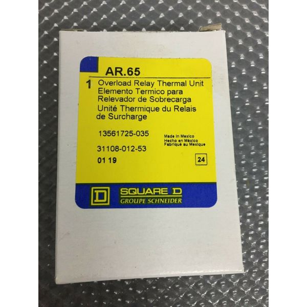 SQUARE D AR.65 THERMAL OVERLOAD RELAY UNITS HEATERS
