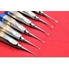  NEW GERMAN 6 PCS  ORAL DENTAL SURGERY EXTRACTING WING WINGED TIP ELEVATOR-BLUE