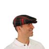 Plaid Flat Golf Cap: 'Par 5' - Black Stewart