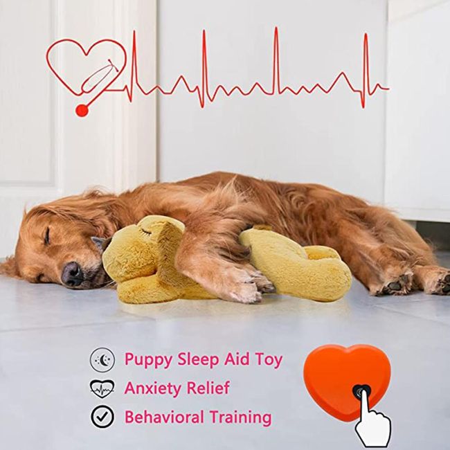 All For Paws Sleep Aid & Anxiety Relief Plush Toy with Heartbeat
