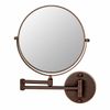 Ovente Wall Mount 360 Swivel Mirror 9in 1X10X Magnifying Bronze MNLFW90ABZ1X10X