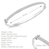 Tuscany Silver Women's Sterling Silver Bangle Patterned Glitter - 4mm