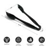 Party Essentials Plastic Serving Tongs, 3-Count, Black