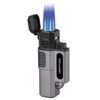 Vertigo Hornet Quad 4 Torch Flame Single Action Cigar Lighter Silver