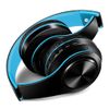 Blue Wireless Bluetooth Foldable Headphones Over Ear Hi-Fi Stereo Headset PC TV