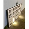 HO Scale Industrial #3 Building Flat / Front 3D Background w/ LED, Factory