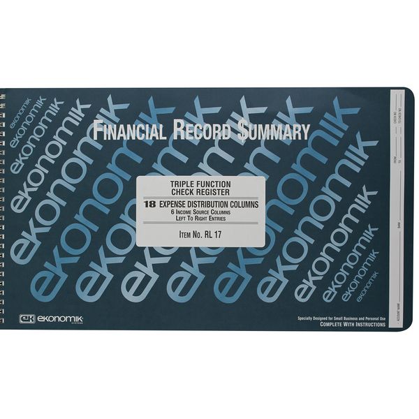Ekonomik Std. Size Triple Function Check Registry (EKORL17)