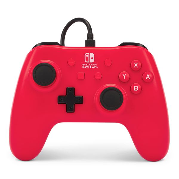 PowerA Wired Game Controller for Nintendo Switch OLED Model and Lite - Raspberry Red, Officially Licensed