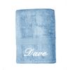 Personalised Embroidered Bath Towel Gift with Name Choice (Sky Blue)