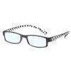 Calabria 762 Neck Hanging Blue Light Blocking Reading Glasses+0.00 Black Checker
