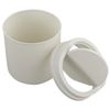 Cadineer Desktop Bin, Mini Trash Can With Swing Top Lid, Small Dustbin (White)