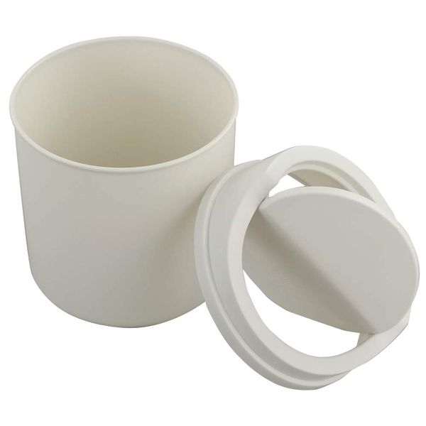Cadineer Desktop Bin, Mini Trash Can With Swing Top Lid, Small Dustbin (White)