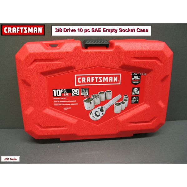 *EMPTY CASE* CRAFTSMAN  10 pc 3/8" SAE 6 PT SOCKET  NO TOOLS
