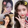 profit.relaxed Emoji Hairpin Clip Halloween Stuffed Animal Costume Plush Accessory Korean Bangs Clip Keep Bangs Classic Set of 4 (White)