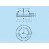 K-TECH-PRO Modern Plate Valve Ceiling Valve with Installation Sleeve Exhaust Air Supply Air System Diameter 125