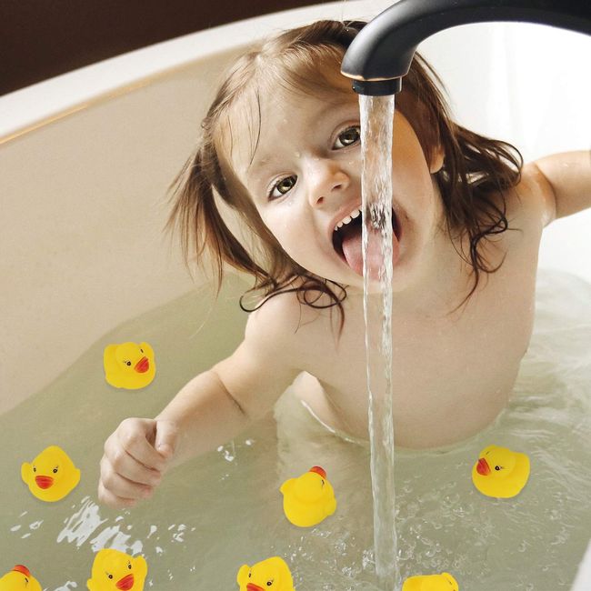 50pcs Rubber Ducks for Baby Bath Toy Shower Birthday Party Favors Gift