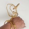 Creative Flexible Metal Snake Shape Curtain Tiebacks (2-Pack | Golden) Arbitrary Twisted Drapery Holdbacks