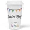 JUNIWORDS To-Go Becher mit Deckel, Bester Leitender Pfleger der Welt (5709169)