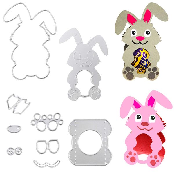 OOTSR Rabbit Metal Die Cuts, Cutting Dies for Card Making, Embossing Stencil Template for Scrapbook, DIY Paper Decorative, Embossing Tools