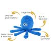 Zoon Large Octo Poochie Octopus Squeaky Plush Dog Toy