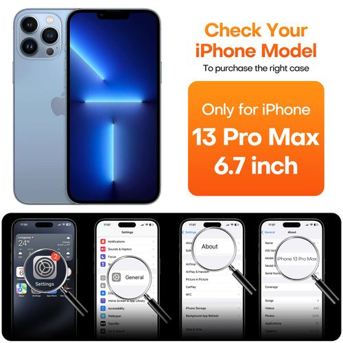 ImpactStrong Magnetic Guard Designed for iPhone 13 Pro Max Case [Camera Protection] [Military Grade Drop Tested] [Compatible with MagSafe] Slim Translucent Matte Phone Case (6.7") - Black