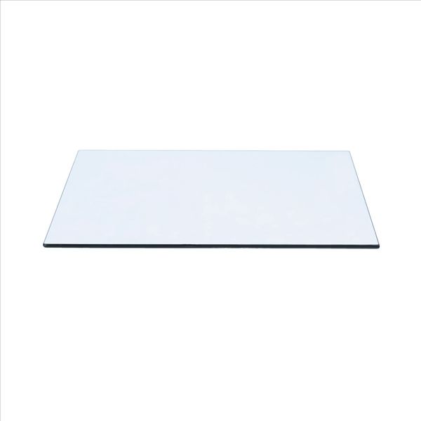 Spancraft 16" x 32" Rectangle Tempered Glass Table Top 3/8" Thick Flat Polish Edge and Touch Corners