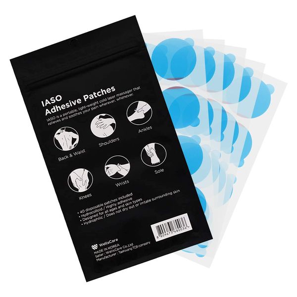 IASO] Adhesive Patches, Cold Laser Light Therapy Device and Massager (40 Each)