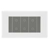 BG Nexus White Moulded Triple Secondary Touch Dimmer Switch - Grey Insert