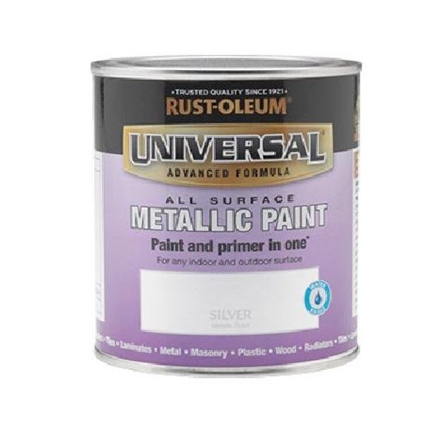 Rust-Oleum Universal Metallic Paint and Primer Silver 250ml