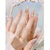 ALLMIRA Aurora Powder Nail Solid 6 Colors Palette Nail Powder Gel Nail Color Nail Parts Home DIY Fine Sponge Tip Included