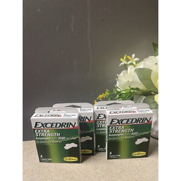 4 Pack Excedrin Extra Strength Pain Reliever Caplets Ex: 09/2026
