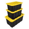 Sterilite 17 Gallon Industrial Stackable Storage Tote Lidded Containers, 12 Pack