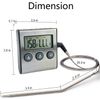 Remote Kitchen Digital Cooking Thermometer Probe Meat Food Temperature w/Timer ~