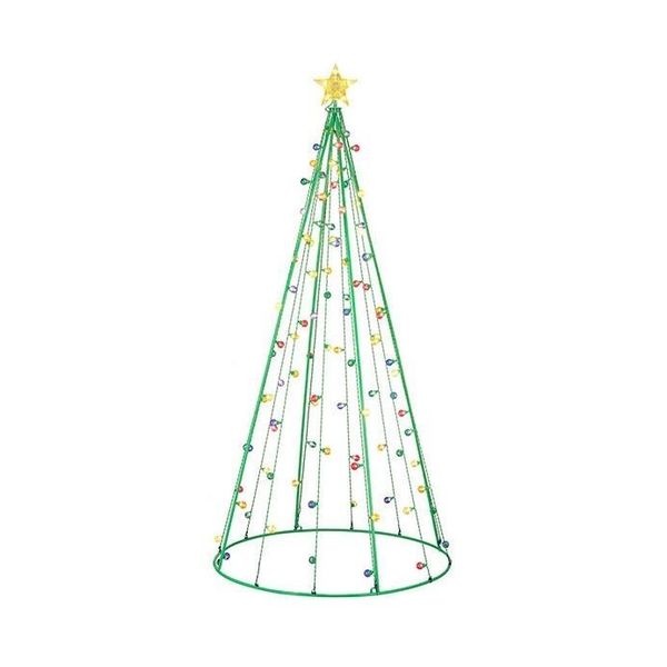 Light-Up, Multi-Colored Twinkle Christmas Tree, 100 Lights, 7 Feet Tall