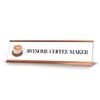 Awesome Coffee Maker, Gold frame, Desk Sign (2 x 8")