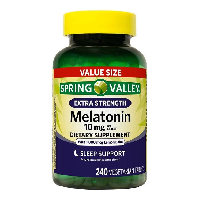 Melatonin 10 Mg Night Time Sleep Aid Super Strength Rapid Release, 240 Tablets