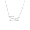 Kigu Eva Personalised Name Necklace - Adjustable Chain - Silver Tone - Incl Gift Packaging