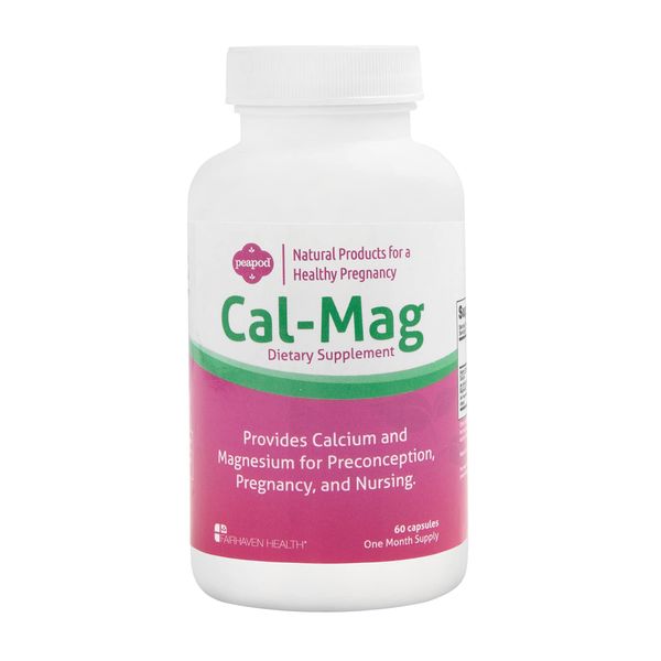 Fairhaven Health Peapod Cal-Mag | Pregnancy & Lactation Supplement | Contains Calcium, Magnesium, & Vitamin D3 for Pregnancy, Baby and Female Health | Gluten & Dairy Free CalMag | 1 Month Supply