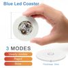 Ahier 12 Pcs LED Coasters for Drinks, Blue light Led Bar Coaster Bottle Light...