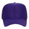 Otto Cap 5 Panel High Crown Mesh Back Trucker Hat Polyester Foam Front Purple
