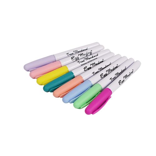 The Eggmazing Egg Decorator The Original EggMazing Easter Egg - Treemendous Christmas Tree Ornament Decorator - Replacement 8 Colorful Non-Toxic Marker Set (Pastel) - Packaging May Vary