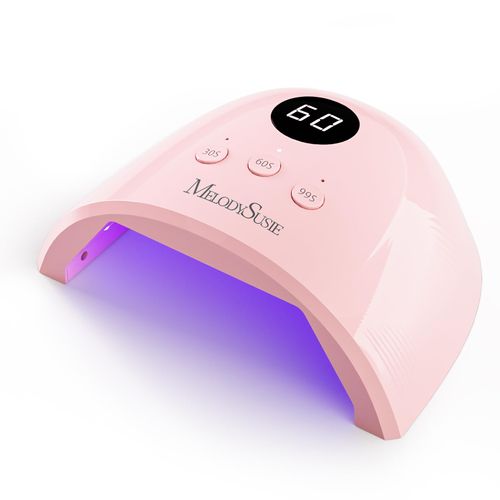 MelodySusie UV Nail Lamp, Plus30F UV Light for Gel Nails LED Nail Dryer with 3 Timer, Smart Sensor, LCD Display Fast Curing Gel Nail Polish Nail Art Tools Manicure Accessories-Pink